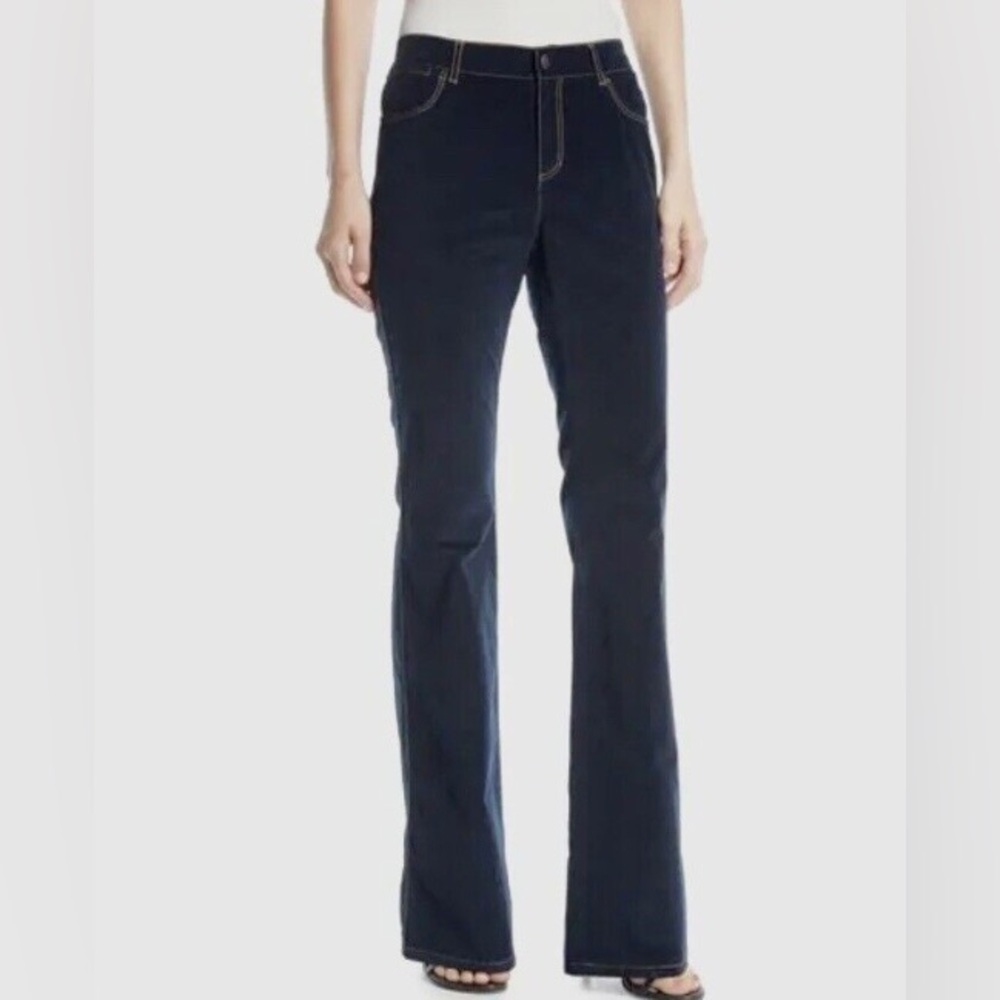 Lafayette 148 New York Pants Women’s 8 Mercer Corduroy Bell Bottom Flared Ink